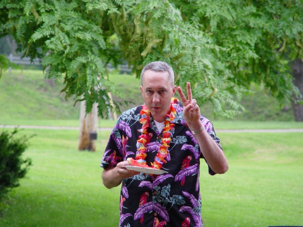 Photo of Bill Pelrine at Collage Aloha Picnic